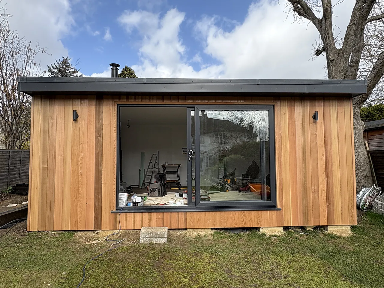 cedar cladding modern garden rooms